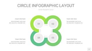 绿色圆形PPT信息图11