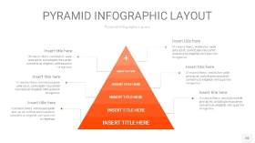 橘红色3D金字塔PPT信息图表20