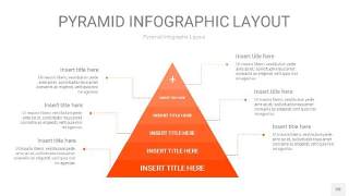 橘红色3D金字塔PPT信息图表20