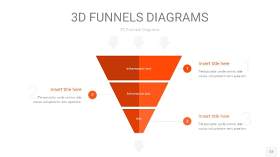 橘红色3D漏斗PPT信息图表12