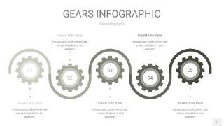 灰色齿轮PPT信息图17
