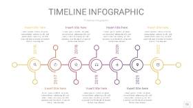 紫黄色时间轴PPT信息图13