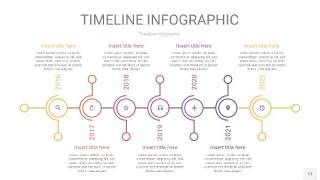 紫黄色时间轴PPT信息图13