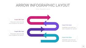 紫色系箭头PPT信息图表13