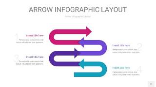 紫色系箭头PPT信息图表13