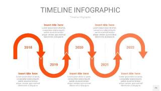 橘红色时间轴PPT信息图25