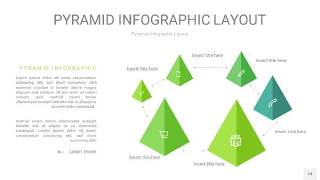 浅绿色3D金字塔PPT信息图表24