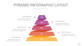渐变紫黄色3D金字塔PPT信息图表12