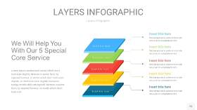 四色3D分层PPT信息图26