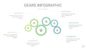 浅绿色齿轮PPT信息图14