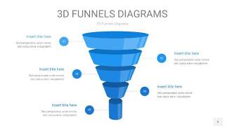 浅天蓝色3D漏斗PPT信息图表6