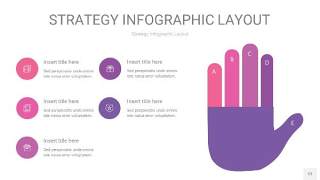 粉紫色战略计划统筹PPT信息图12