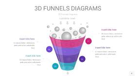 紫色3D漏斗PPT信息图表8