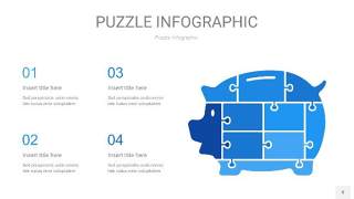 天蓝色拼图PPT图表8