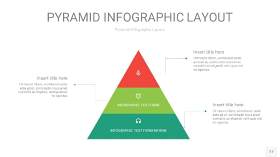 红绿色3D金字塔PPT信息图表17