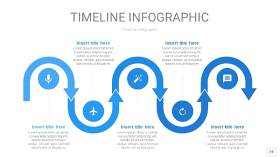 天蓝色时间轴PPT信息图24