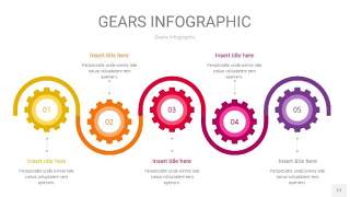 多色齿轮PPT信息图17