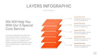 橘红色3D分层PPT信息图26