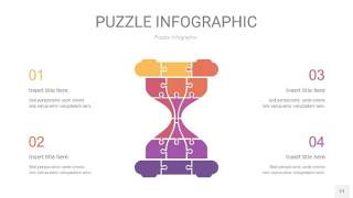 黄紫色拼图PPT图表21