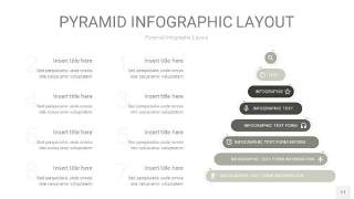 灰色3D金字塔PPT信息图表11