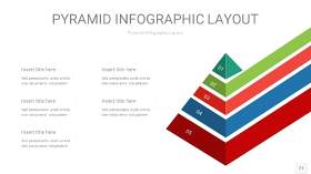 红绿色3D金字塔PPT信息图表21