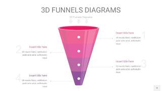 热粉色3漏斗PPT信息图表4