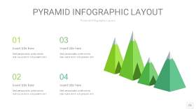 浅绿色3D金字塔PPT信息图表23
