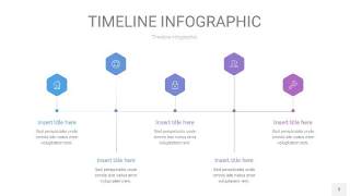 紫蓝色时间轴PPT信息图3