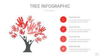 红色树状图PPT图表2
