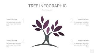 深紫色树状图PPT图表7