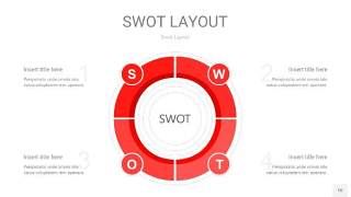 红色SWOT图表PPT10