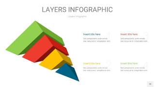 四色3D分层PPT信息图38
