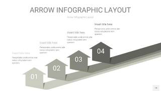 灰色箭头PPT信息图表14