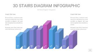 渐变紫蓝色3D阶梯PPT图表17