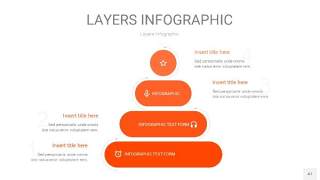 橘红色3D分层PPT信息图47