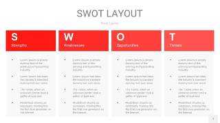 红色SWOT图表PPT7