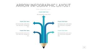 天蓝绿箭头PPT信息图表17