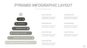 灰色3D金字塔PPT信息图表10