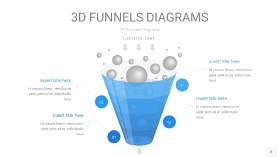 浅天蓝色3D漏斗PPT信息图表8