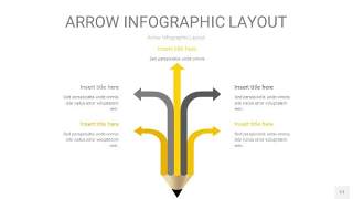 灰黄色箭头PPT信息图表17