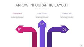 紫色系箭头PPT信息图表2