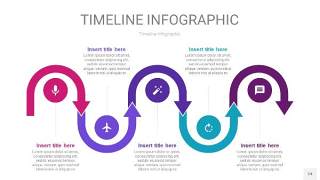 粉紫蓝色时间轴PPT信息图24