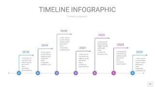 紫蓝色时间轴PPT信息图12
