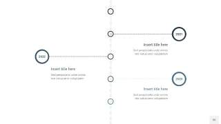 莫兰迪蓝色时间轴PPT信息图36