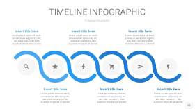 天蓝色时间轴PPT信息图20