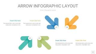黄蓝绿箭头PPT信息图表8