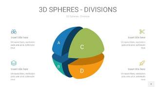 彩色3D球体切割PPT信息图8