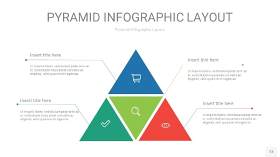 红绿色3D金字塔PPT信息图表13