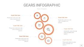 橙色齿轮PPT信息图15