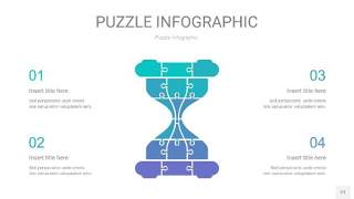 宝石绿拼图PPT图表21